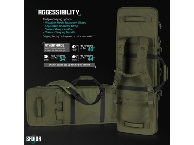 Torba plecak na broń, 2w1, Savior Equipment Specialist Double Rifle 42 cale OD GREEN