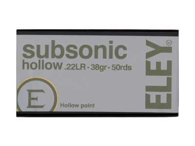 Eley Subsonic Hollow, amunicja .22LR, Elley Group Ltd, Anglia, opak. 50